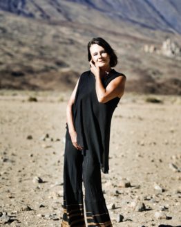 Diagonal gold-Plisse-Overall mit Warn-Tuch *1 / Kundin live